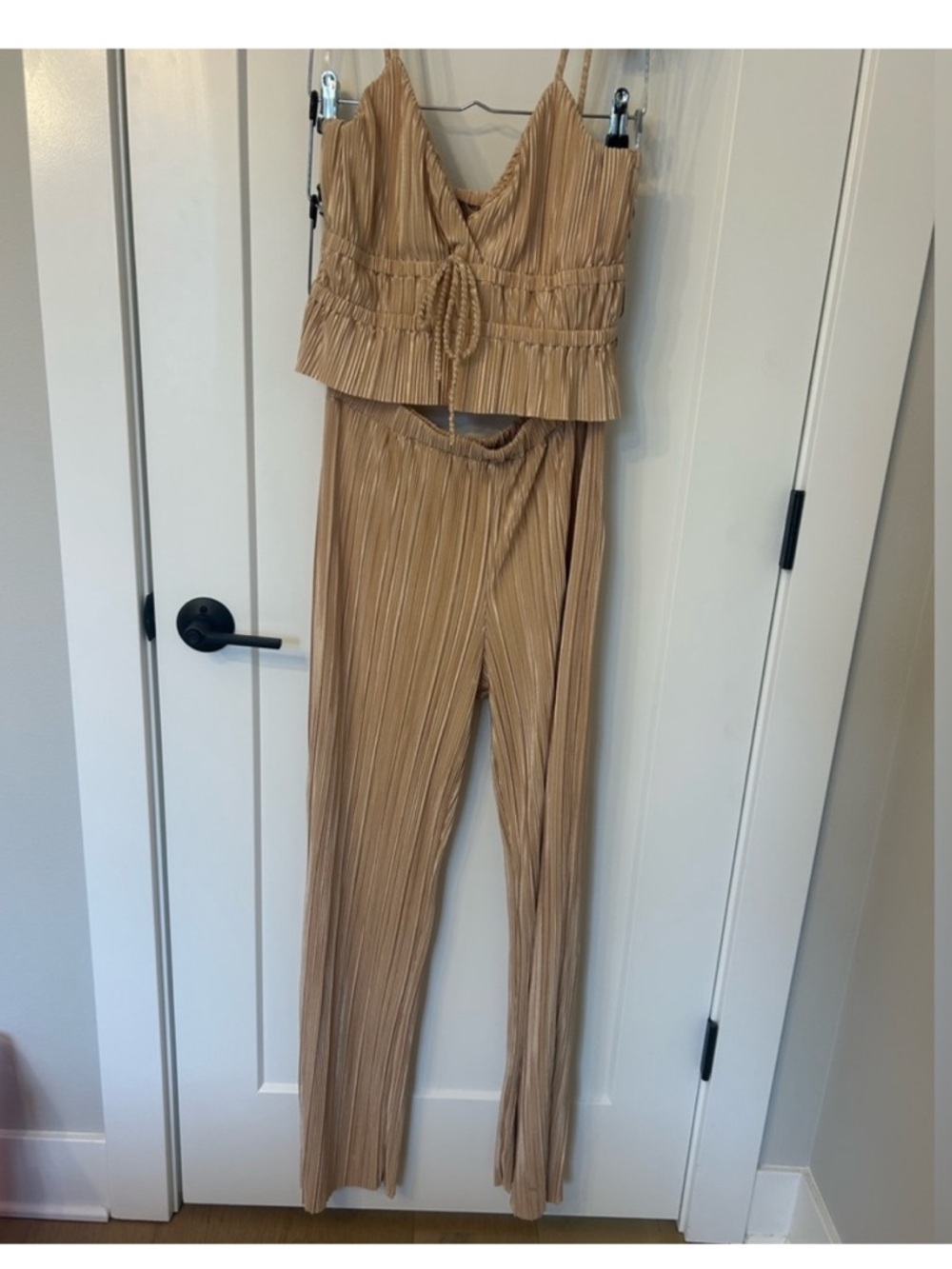 Pleated Flowing Pant and Cami Set